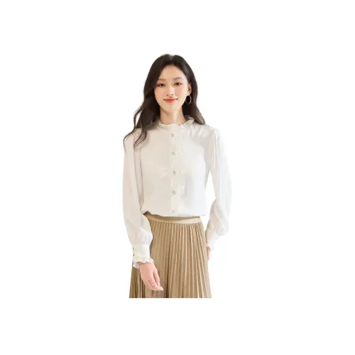 DKRVT Белый Упаковка Женские Рубашки