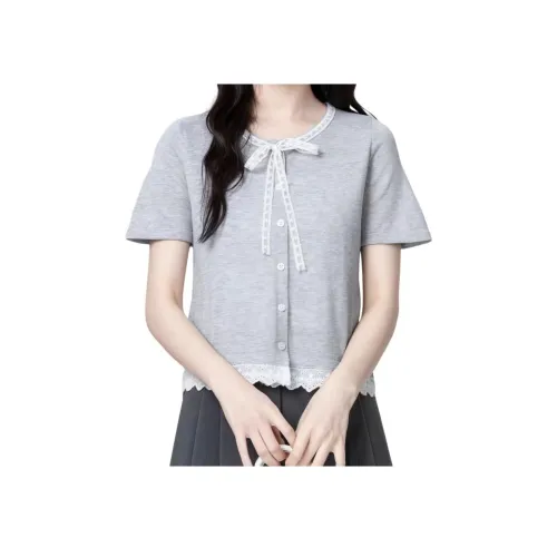 LANMOU Серый Женский Трикотаж