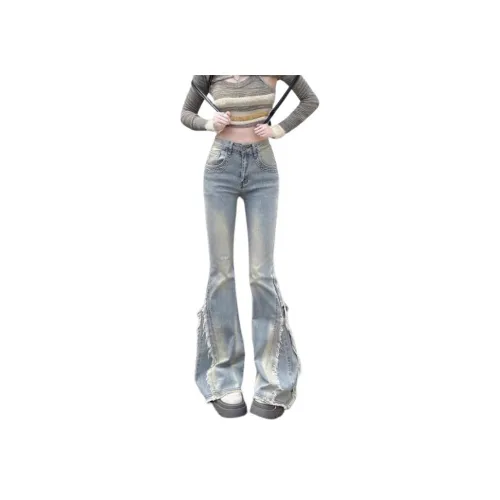 YEARNED Джинсы Женские Ностальгический Синий