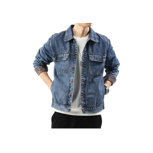 ZENGZHI Denim Jacket Straight Fit Unisex ZENGZHI Деним Куртка Прямой крой Унисекс