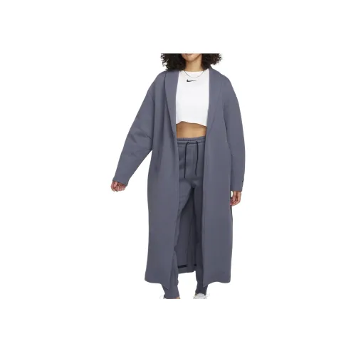 nike OVERSIZED Duster Куртка Куртки Пальто Женские Синий Серый