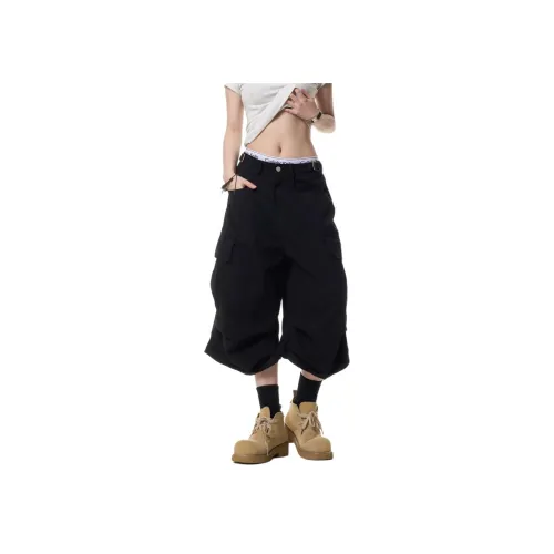 ZXBY Черные Женские Карго Шорты