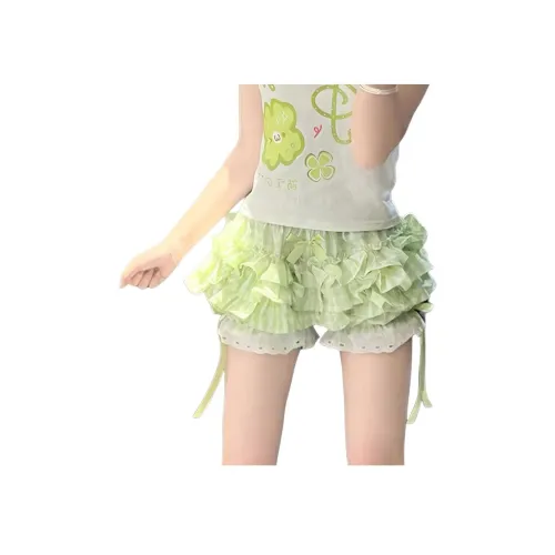 NHZN Зеленые Женские Повседневные Шорты