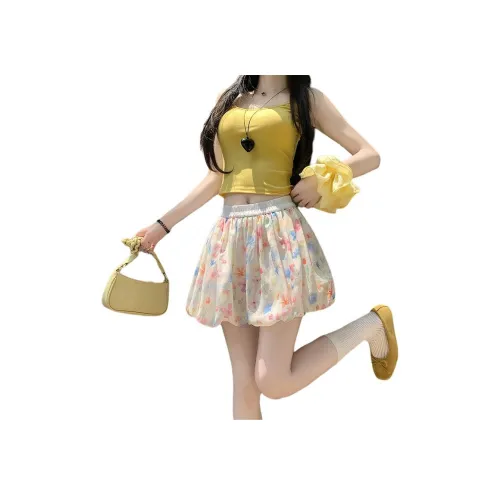 Garbege Цветочные шорты-юбка женские повседневные короткие юбки