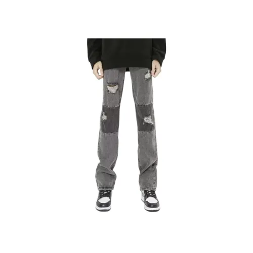 ACHIEVE ACHV Черный & серый & Цвет Унисекс Джинсы