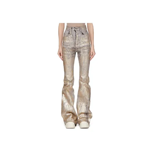 Rick Owens DRKSHDW Золотые Женские Джинсы