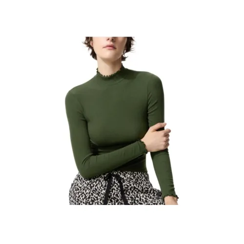 UNIQLO Темно-зеленые женские T-рубашки