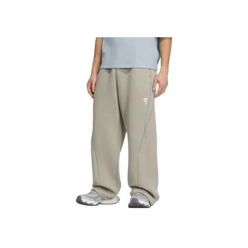 Adidas Вязаные Тренировочные Штаны Мужские Кожаный Серый