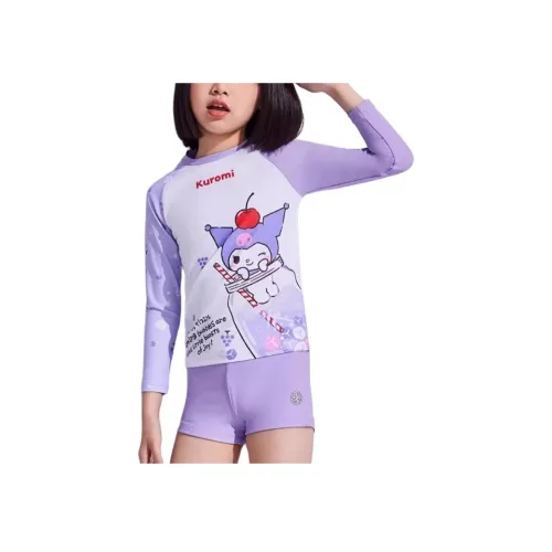 ZOKE Облегающий детский купальник лето для детей 3-7 лет фиолетово-белый Kuromi