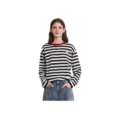 FOREVER 21 Белый Черный Полосатый Женский Трикотаж