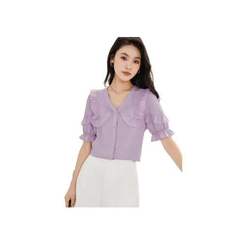 Like The Age Of Water Рубашка Женская Фиолетовая