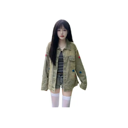 GDRG Желтый Грязь Унисекс Куртки