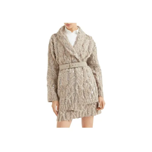 Brunello Cucinelli Песочный Женские Свитеры