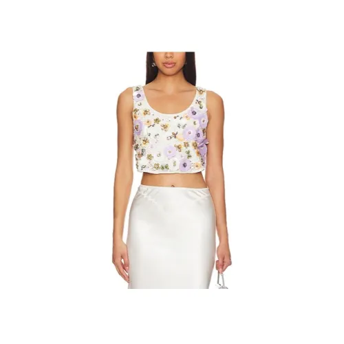 LOVESHACKFANCY Майка Женская Белая