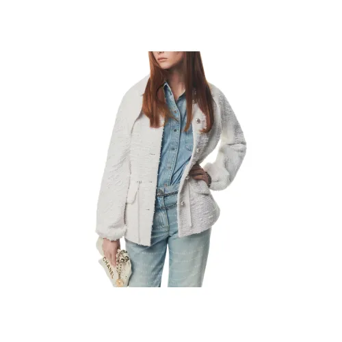 CHANEL 25P Spring Summer Preview Коллекция Пальто Женское Белое