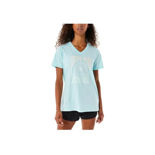 ASICS Sunflower Slogan Синий Женские T-рубашки