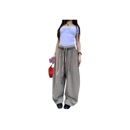 MUCCHIC Khaki Женские Повседневные Брюки