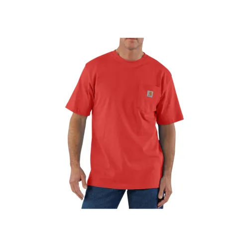 Carhartt SS25 K87 Мужская Свободная Подкладка Тяжелая Короткая Рукав Карманная Футболка Т-Футболка Мужская