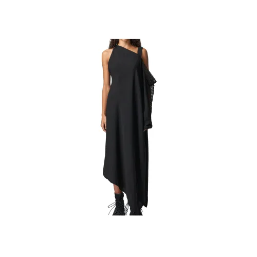 Yohji Yamamoto Черные Женские Платья без Рукавов