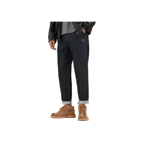 SONGS ALONG Джинсы Унисекс Темно-синий