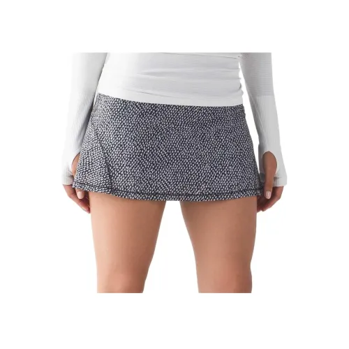 lululemon Circuit Breaker Повседневные короткие юбки Женские Белый Черный