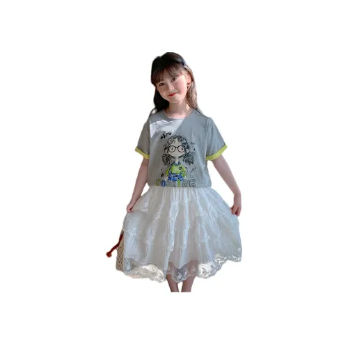 Детский комплект Your Royal Highness с юбкой 2 предмета серый