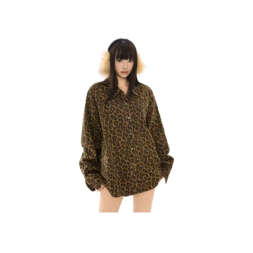 NVRFRGT Куртка с леопардовым принтом женские джинсовые куртки