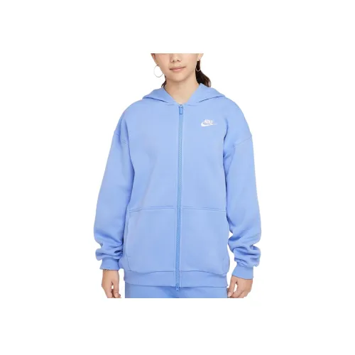 Nike Толстовка Sportswear Club FW24 Флис Pulse Sapphire Blue Подростки