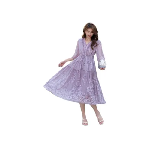 Лето Will Be After Dinner. Платье с длинными рукавами женское