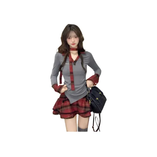 JOPPTI Длинное платье с длинными рукавами женское