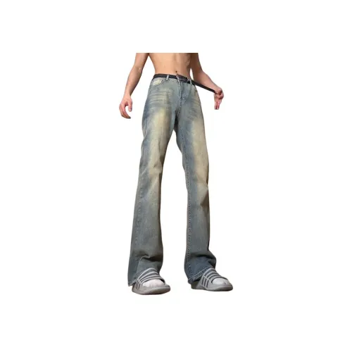 COMOWA Летние Тонкие Джинсы Унисекс Черные