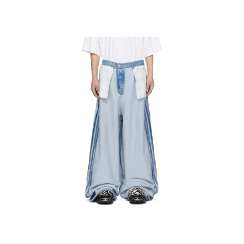 Vetements Светло-синие Мужские Джинсы