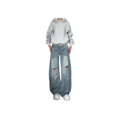 MORii Blue Unisex Jeans MORii Синий Унисекс Джинсы