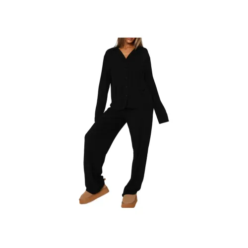 WHITE FOX Комплект пижамы с длинным рукавом повседневный костюм женский