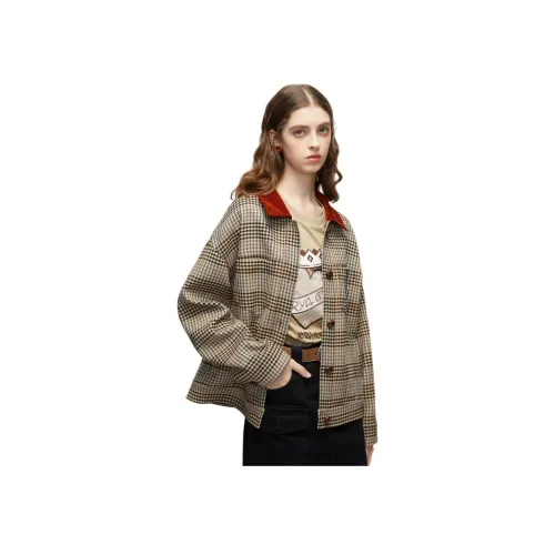 JORYAweekend Куртка Женская Клетка Коричневая