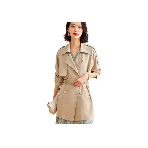 Itisf4 Тренчкот Женский Хаки