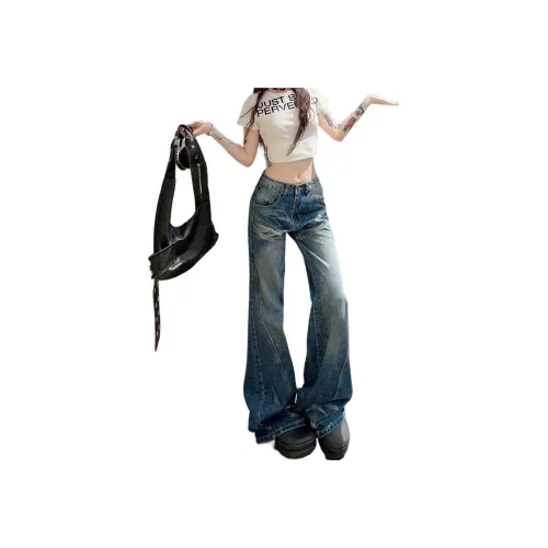 BQERTY Винтаж Женские Джинсы