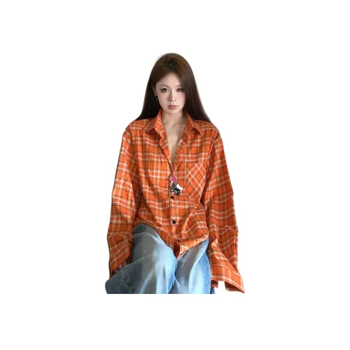 Pirkadat Апельсин Женские Рубашки