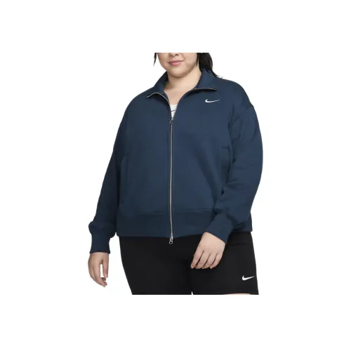 nike Sportswear Phoenix Fleece Куртки и Пальто Женские Морской Синий