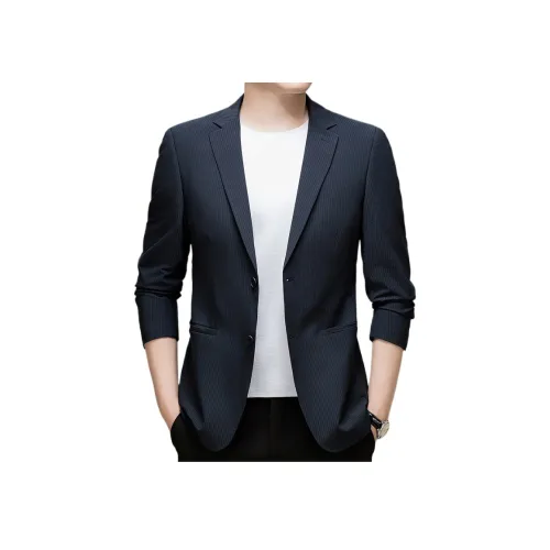 Devanro Синий Мужской Деловой Костюм