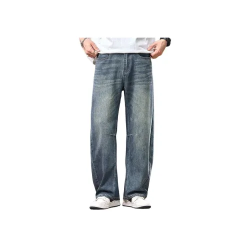 BAOMIKA Винтажные синие унисекс джинсы