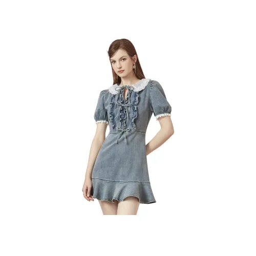 AIVEI Короткое платье с короткими рукавами женское