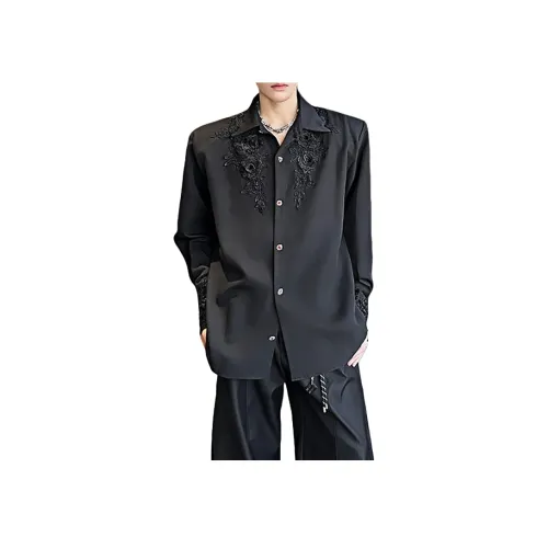 EDRPIUS Черные Унисекс Рубашки