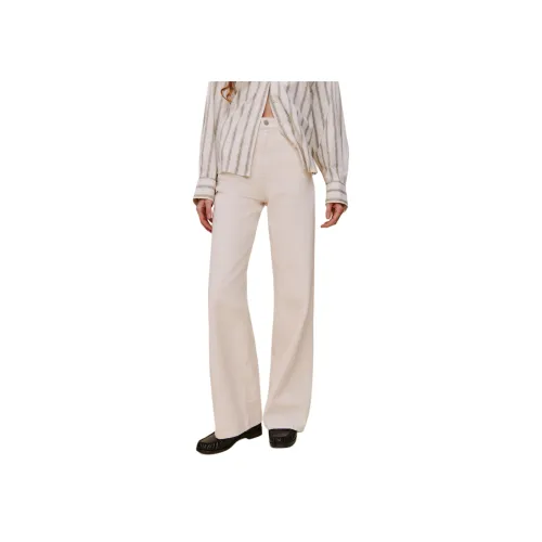 REFORMATION Cary HIGH RISE SLOUCHY Джинсы с широкими штанинами Женские Белые