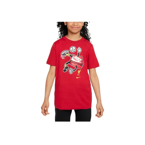 NIKE Liverpool Фитнес-красный Школьный возраст Футболка