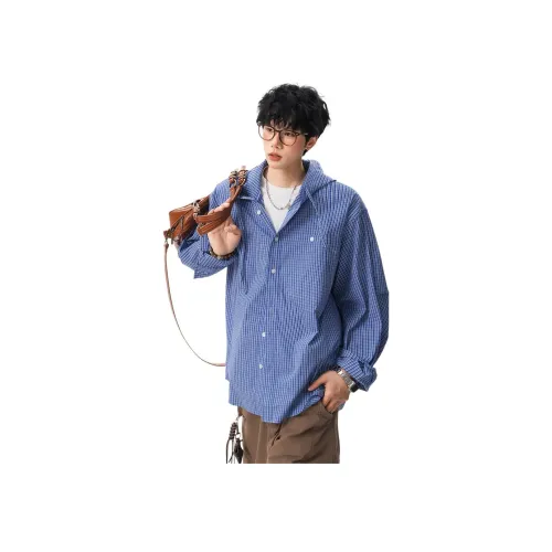 GEOGRE ALEX Синий Унисекс Рубашки