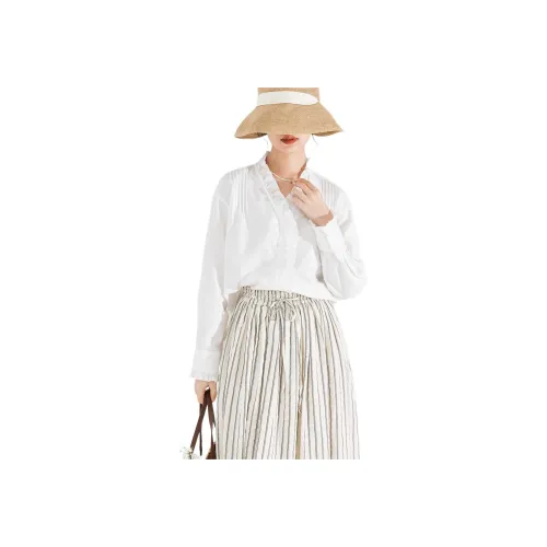 ZIMO Белые Женские Рубашки