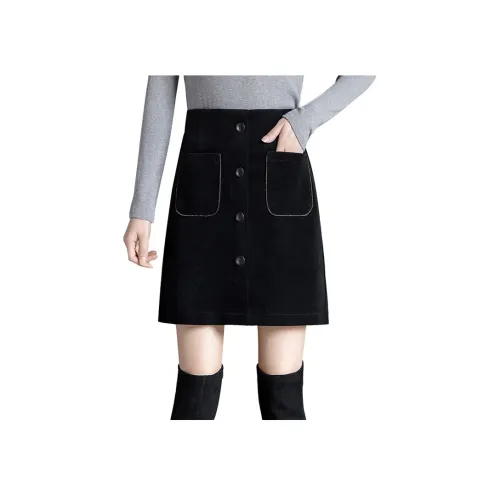 Cypress House Повседневные короткие юбки Женские Черный