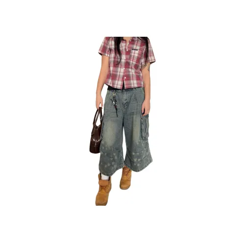 Pirkadat Синие Унисекс Джинсовые Шорты