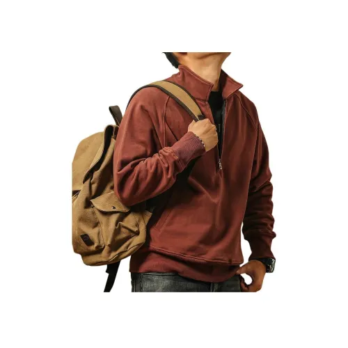 Seasonal Words Свитшот Мужской Кирпично-красный